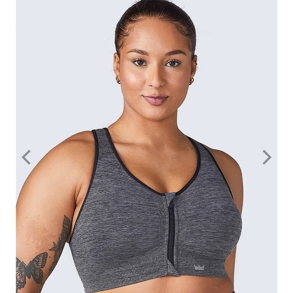 SHEFIT Lounge Bra Graphite Gray Black Size Small Sports Bra Workout Athletic NWT - Picture 1 of 13